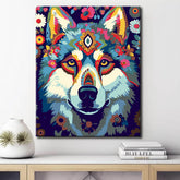 Painting by Numbers for Children Colorful Wolf